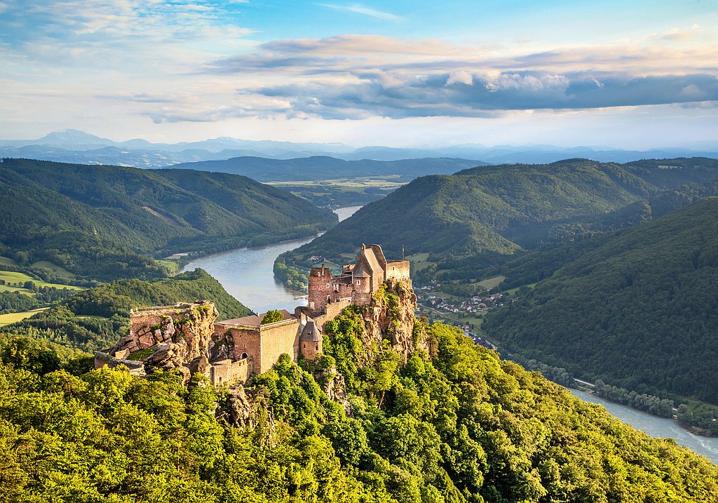 Danube river valley in the Wachau region, Austria